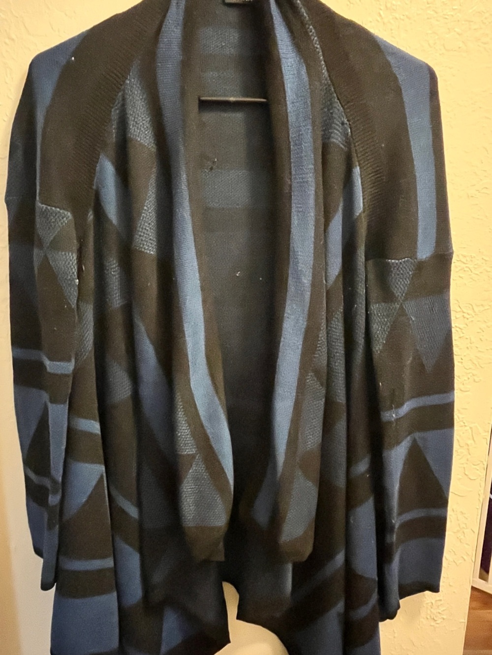 Staccato Black & Navy Striped Knit Cardigan